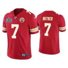 Men's Kansas City Chiefs #7 Harrison Butker Super Bowl LIV Red Vapor Limited Jersey