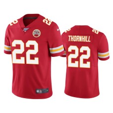 Men's Kansas City Chiefs #22 100th Season Juan Thornhill Red Limited Jersey