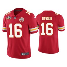 Men's Kansas City Chiefs #16 Len Dawson Super Bowl LV Red Vapor Limited Jersey