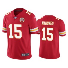 Men's Kansas City Chiefs #15 100th Season Patrick Mahomes Red Limited Jersey