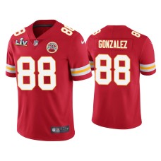 Men's Kansas City Chiefs #88 Tony Gonzalez Super Bowl LV Red Vapor Limited Jersey