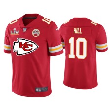 Men's Kansas City Chiefs #10 Tyreek Hill Super Bowl LV Red Team Logo Jersey