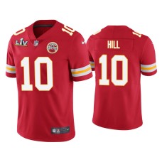 Men's Kansas City Chiefs #10 Tyreek Hill Super Bowl LV Red Vapor Limited Jersey