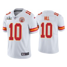 Men's Kansas City Chiefs #10 Tyreek Hill Super Bowl LV White Vapor Limited Jersey