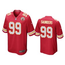 Men's Kansas City Chiefs #99 Khalen Saunders Red NFL Draft Game Jersey