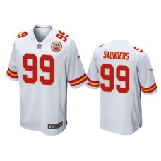 Men's Kansas City Chiefs #99 Khalen Saunders White NFL Draft Game Jersey