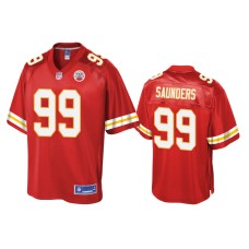 Men's Kansas City Chiefs #99 Khalen Saunders Red Pro Line Jersey