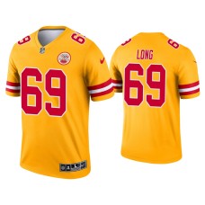 Men's Kansas City Chiefs #69 Kyle Long Yellow Inverted Legend Jersey