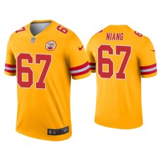 Men's Kansas City Chiefs #67 Lucas Niang Gold Inverted Legend Jersey