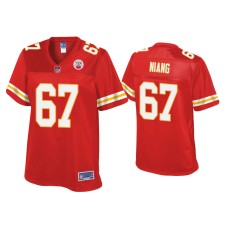 Women's Kansas City Chiefs #67 Lucas Niang Red Pro Line Jersey