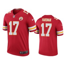 Men's Kansas City Chiefs #17 Mecole Hardman Red NFL Draft Color Rush Legend Jersey