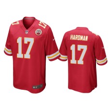 Men's Kansas City Chiefs #17 Mecole Hardman Red NFL Draft Game Jersey