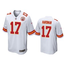 Men's Kansas City Chiefs #17 Mecole Hardman White NFL Draft Game Jersey