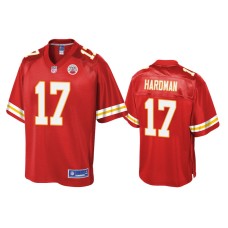 Men's Kansas City Chiefs #17 Mecole Hardman Red Pro Line Jersey