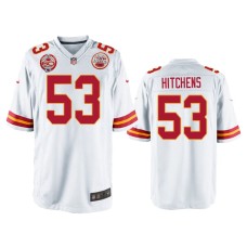 Men's Kansas City Chiefs #53 Anthony Hitchens White 60th Season Game Jersey