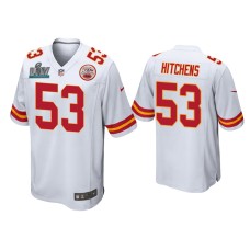 Men's Kansas City Chiefs #53 Anthony Hitchens Super Bowl LIV White Game Jersey