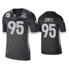 Men's Kansas City Chiefs #95 Chris Jones 2021 AFC Pro Bowl Game Anthracite Jersey