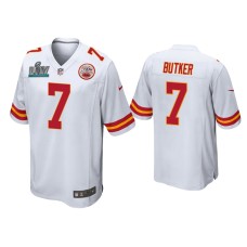 Men's Kansas City Chiefs #7 Harrison Butker Super Bowl LIV White Game Jersey