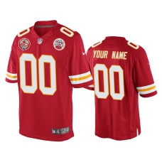 Men's Kansas City Chiefs #00 Custom Red 60th Season Game Jersey