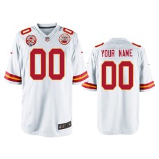 Men's Kansas City Chiefs #00 Custom White 60th Season Game Jersey