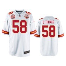 Men's Kansas City Chiefs #58 Derrick Thomas White 60th Season Game Jersey