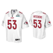 Men's Kansas City Chiefs #53 Anthony Hitchens Super Bowl LIV Champions White Jersey