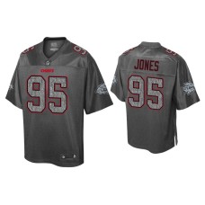 Men's Kansas City Chiefs #95 Chris Jones Static Fashion Heather Charcoal Jersey