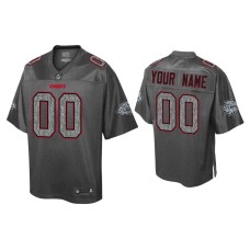 Men's Kansas City Chiefs #00 Custom Static Fashion Heather Charcoal Jersey