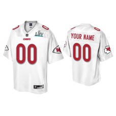 Men's Kansas City Chiefs #00 Custom Super Bowl LIV Champions White Jersey