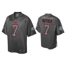 Men's Kansas City Chiefs #7 Harrison Butker Static Fashion Heather Charcoal Jersey