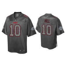 Men's Kansas City Chiefs #10 Tyreek Hill Static Fashion Heather Charcoal Jersey