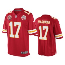 Men's Kansas City Chiefs #17 Mecole Hardman Red 60th Season Game Jersey