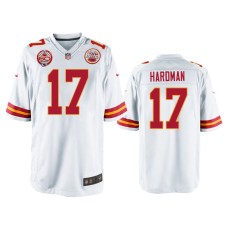 Men's Kansas City Chiefs #17 Mecole Hardman White 60th Season Game Jersey