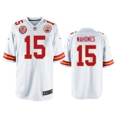 Men's Kansas City Chiefs #15 Patrick Mahomes White 60th Season Game Jersey