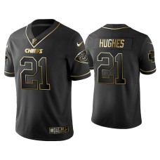 Men's Kansas City Chiefs #21 Golden Edition Vapor Limited Mike Hughes Black Jersey