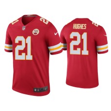 Men's Kansas City Chiefs #21 Color Rush Legend Mike Hughes Red Jersey