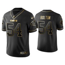 Men's Kansas City Chiefs #54 Golden Edition Vapor Limited Nick Bolton Black Jersey