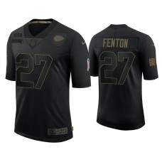 Men's Kansas City Chiefs #27 Rashad Fenton Black 2020 Salute To Service Limited Jersey