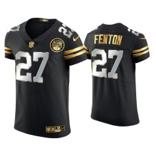 Men's Kansas City Chiefs #27 Rashad Fenton Black Golden Edition Elite Jersey