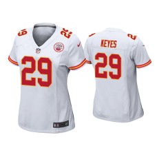 Women's Kansas City Chiefs #29 Thakarius Keyes White Game Jersey