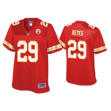 Women's Kansas City Chiefs #29 Thakarius Keyes Red Pro Line Jersey