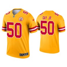 Men's Kansas City Chiefs #50 Willie Gay Jr. Yellow Inverted Legend Jersey