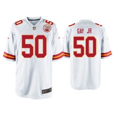 Men's Kansas City Chiefs #50 Willie Gay Jr. White 2020 NFL Draft Game Jersey