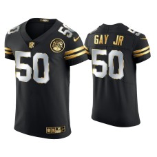 Men's Kansas City Chiefs #50 Willie Gay Jr. Black Golden Edition Elite Jersey