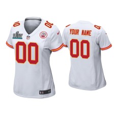 Women's Kansas City Chiefs #00 Custom Super Bowl LIV White Game Jersey