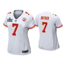 Women's Kansas City Chiefs #7 Harrison Butker Super Bowl LIV White Game Jersey