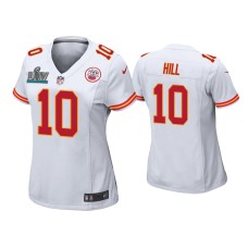 Women's Kansas City Chiefs #10 Tyreek Hill Super Bowl LIV White Game Jersey