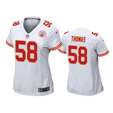 Women's Kansas City Chiefs #58 White Derrick Thomas Nike Game Jersey