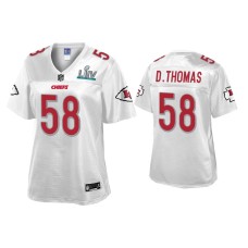 Women's Kansas City Chiefs #58 Derrick Thomas Super Bowl LIV Champions White Jersey