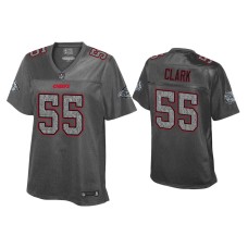 Women's Kansas City Chiefs #55 Frank Clark Static Fashion Heather Charcoal Jersey